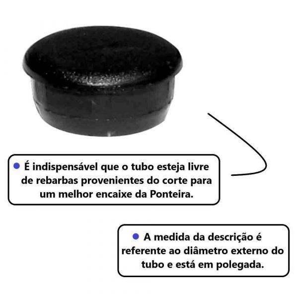 Ponteira Interna Preta 1” Emar