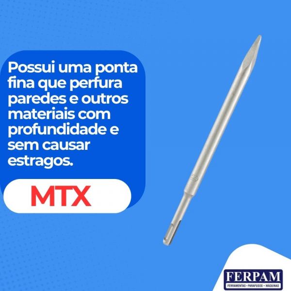 Ponteiro Com Encaixe 14 X 250mm Sds Plus MTX