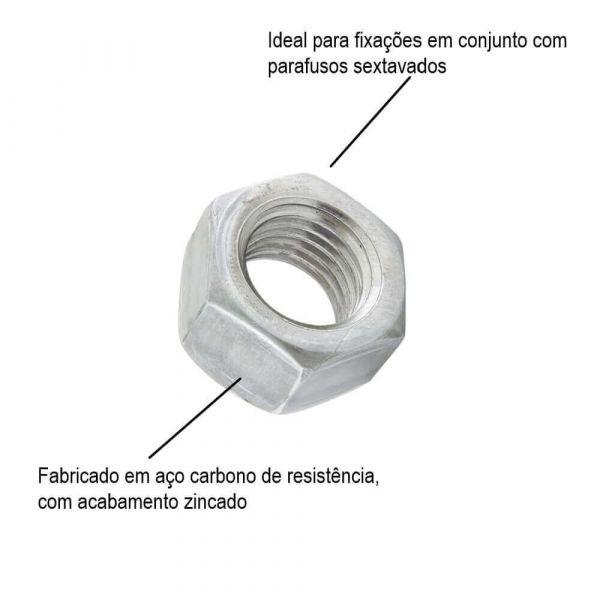 Porca Zincada MA 10mm Beleneu (NÃO VENDER PARAFUSOS NO SITE) 31/10/2024