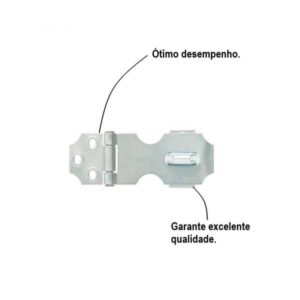 Porta Cadeado Zincado 2