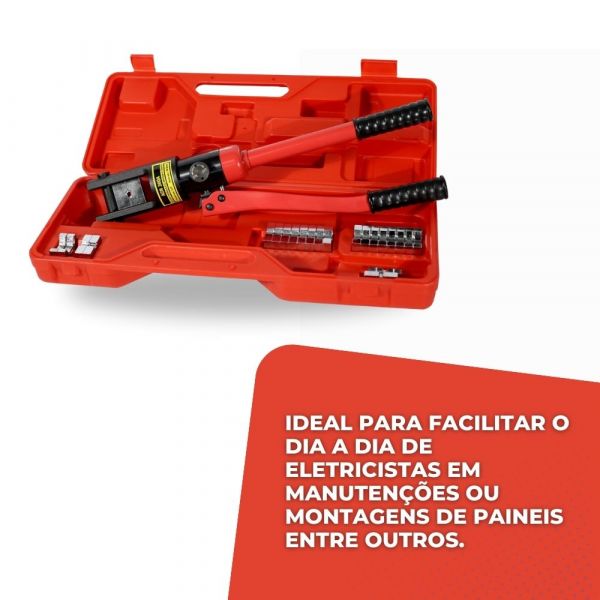 Alicate Hidráulico Prensa Crimpa Terminais 10 a 300 mm ACN 300A Amatools