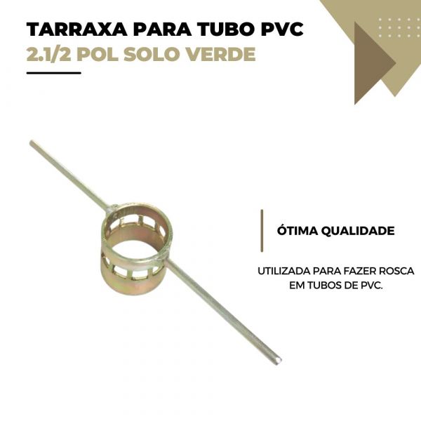 Tarraxa para Tubo PVC 2.1/2 Pol Solo Verde 