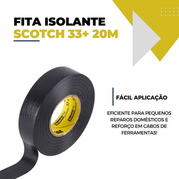 Fita Isolante 33+ 3M 20m