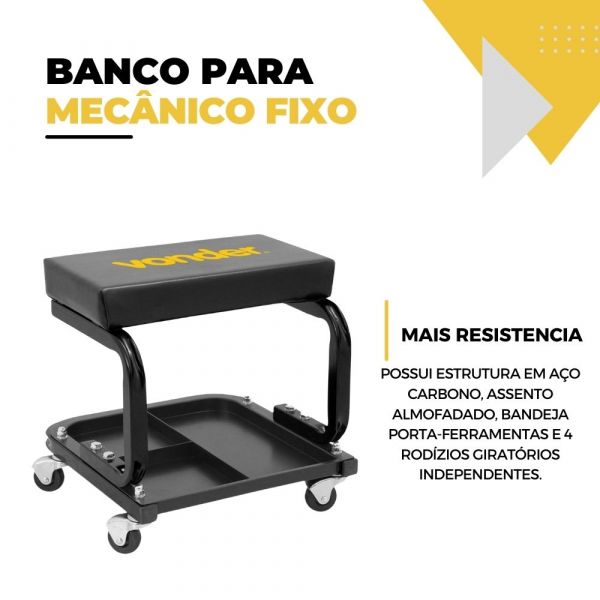 Banco Para Mecânico Fixo Com Bandeja Vonder