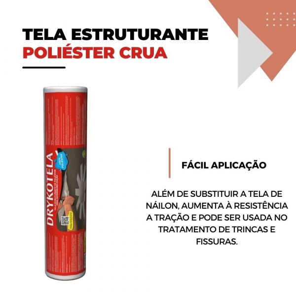 Tela Estruturante Poliéster Crua 1.05cm X 50m Dryko