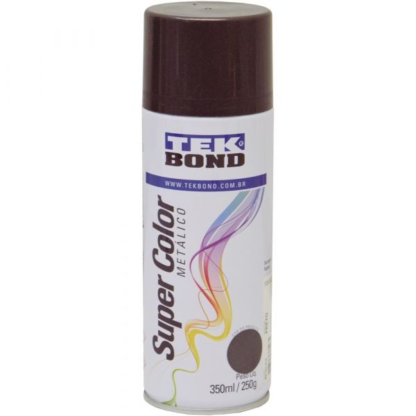 Tinta Spray Preto Metálico 350ml- TekBond
