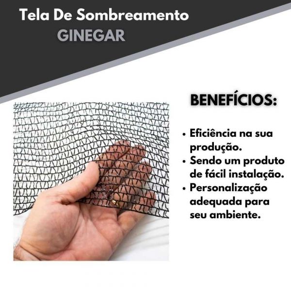 1 Metro Tela de Sombreamento Sombrite 3,0m Preta 30% Ginegar