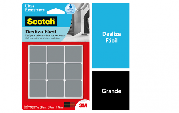 Feltro Ultra Resistente Quadrado Scotch  3M HB004263024