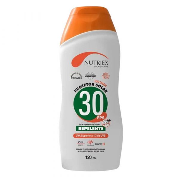 Protetor Solar Fps 30 Com Repelente 120ml Nutriex
