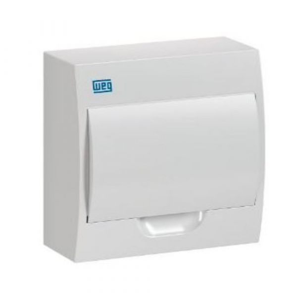 Quadro de Distribuição Para 8 Polos Sobrepor PVC Branco Weg