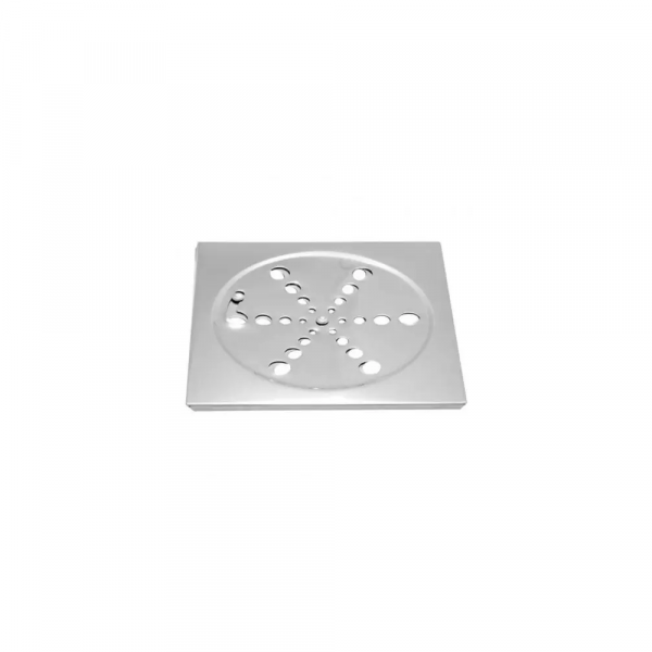 Ralo Grelha Quadrada 10x10 cm Inox Pevilon