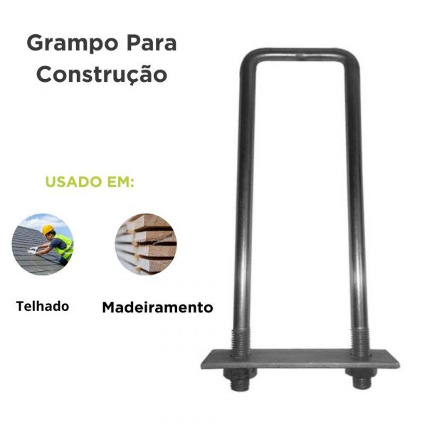 Grampo Para Construção 1/2” x 40 cm Jg Industria