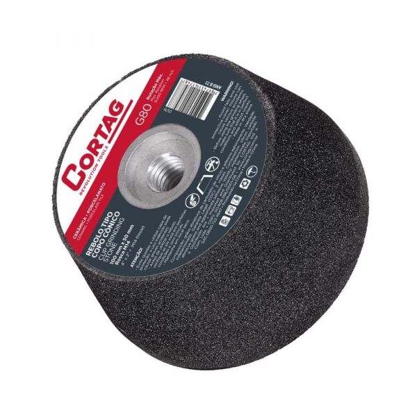 Rebolo Copo Cônico G80 100mm Rosca M14 Cortag