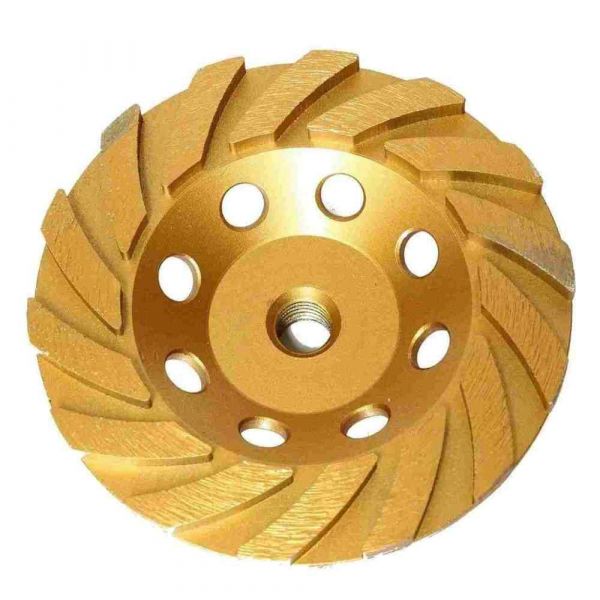 Rebolo Diamantado Turbo Segmentado 115mm com Rosca M14 Mtx