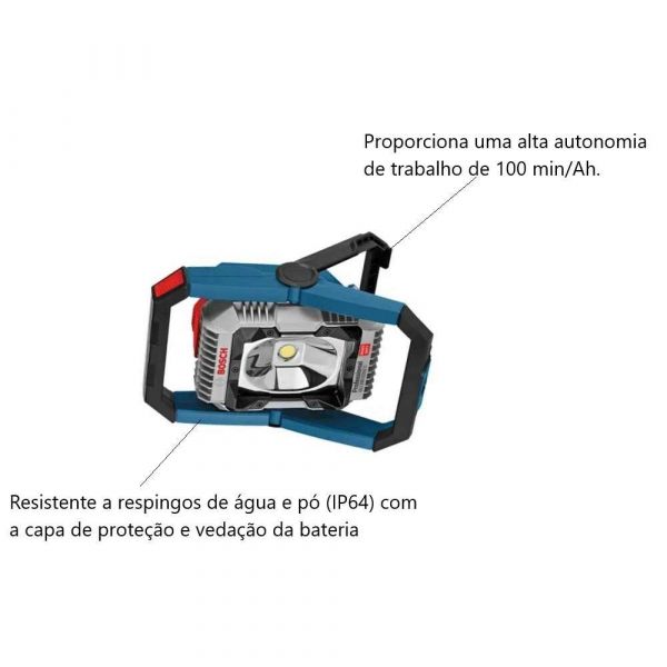 Refletor a Bateria Bosch GLI 18V-2200 C, 18V SB