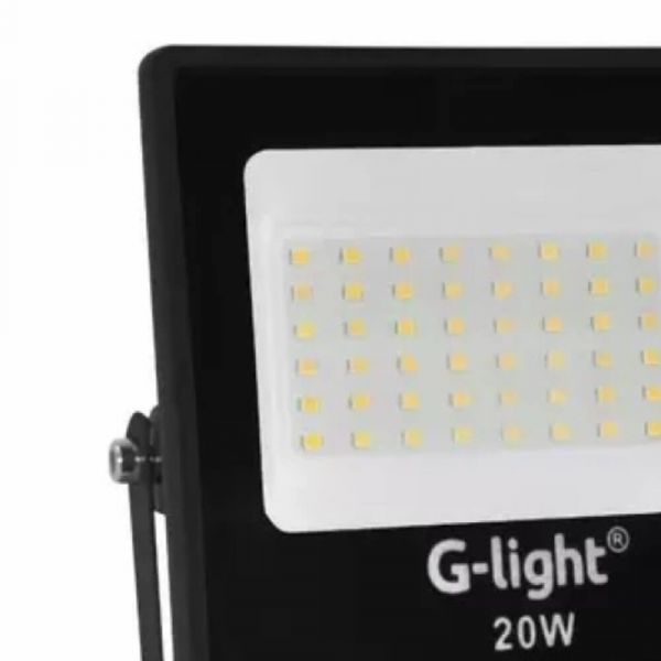 Refletor Slim Led 20W 6400K IP65 Preto Bivolt GLight