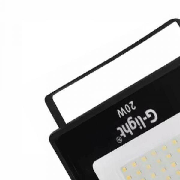 Refletor Slim Led 20W 6400K IP65 Preto Bivolt GLight