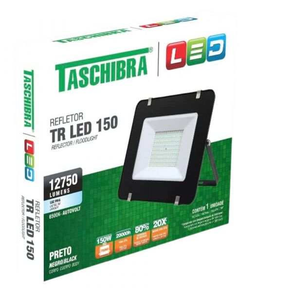 Refletor TR LED 150W Preto Taschibra