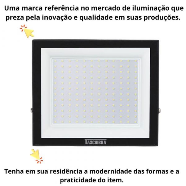 Refletor TR LED 150W Preto Taschibra
