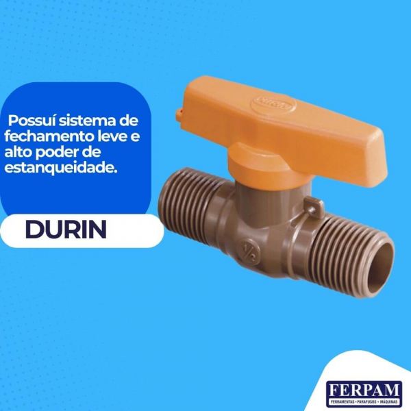 Registro De Esfera Rosca Externa PVC Durin