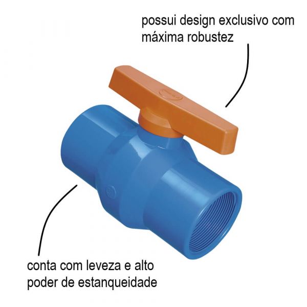 Registro De Esfera Solda PVC Marrom Durin