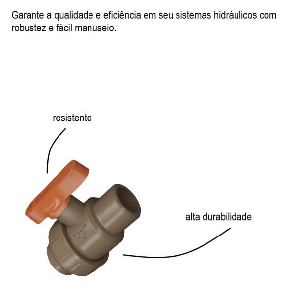 Registro De Esfera Soldável Com União 50mm Fortlev