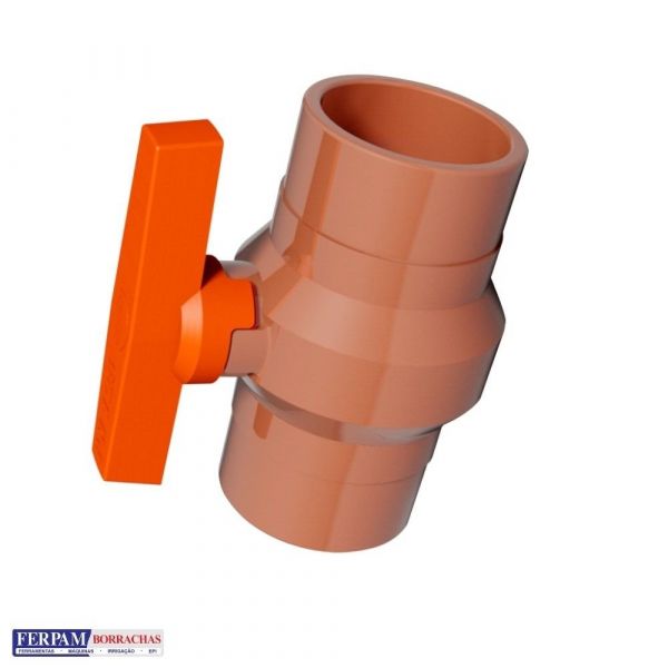 Registro De Esfera Soldável Pvc Marrom 75mm Durin