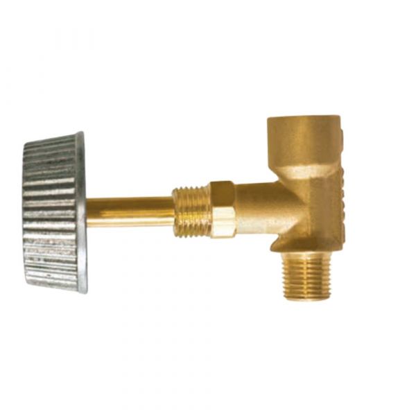 Registro de Latão 1/8 Pol. NPT (I) x 1/8 Pol. NPT (E) Manopla Metal Maqenge