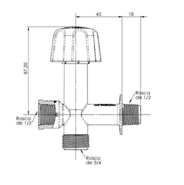 Registro para Máquina de Lavar Herc 3/4