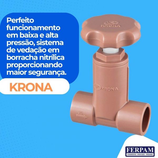 Registro De Pressão Soldável 20mm Marrom Krona