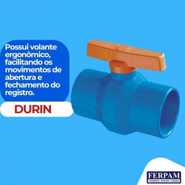 Registro Esfera 35mm Irrigação Azul Soldável Durin