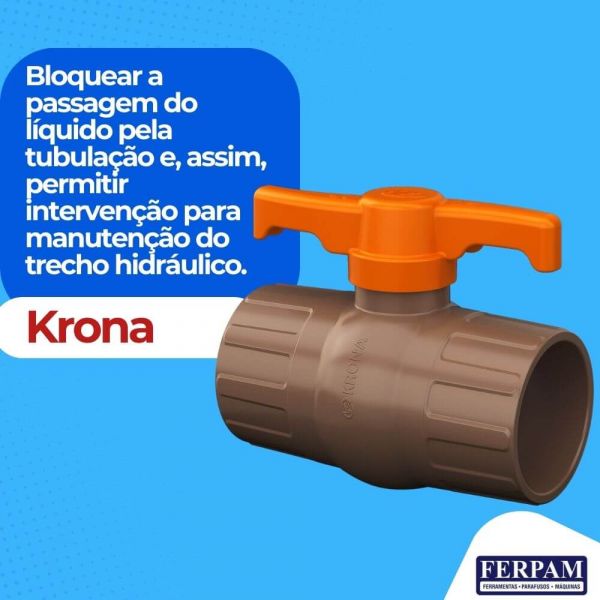 Registro Esfera Pvc 60mm Soldável União Krona