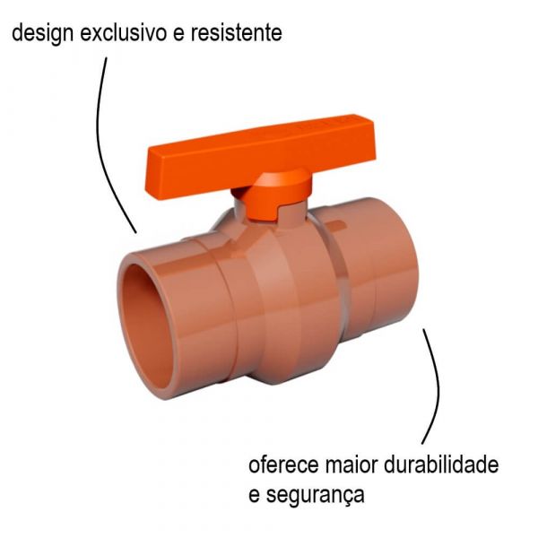 Registro Esfera Soldável 40mm Marrom Durin