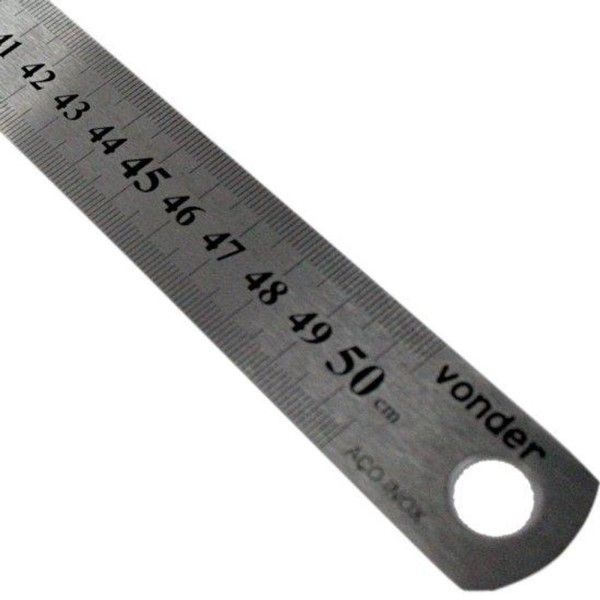 Régua/Escala de Aço 50cm- Vonder