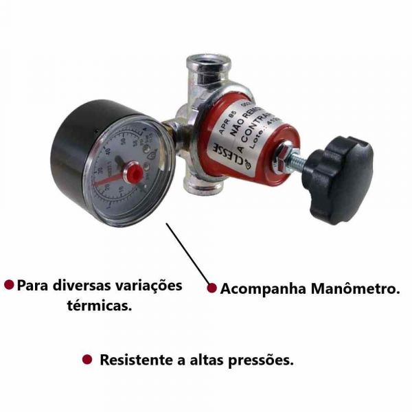 Regulador de Gás AP85 8Kg/h com Manômetro Clesse