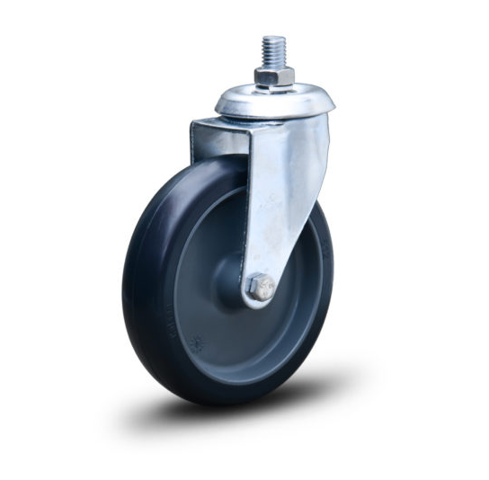 Rodízio Rosca Giratória com Roda em Borracha Plástica 85kg