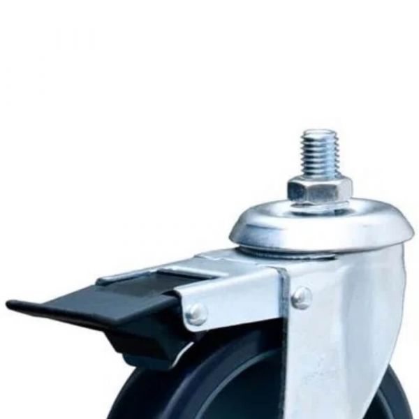 Rodízio 158 Com Rosca Giratória E Freio 20Kg Colson