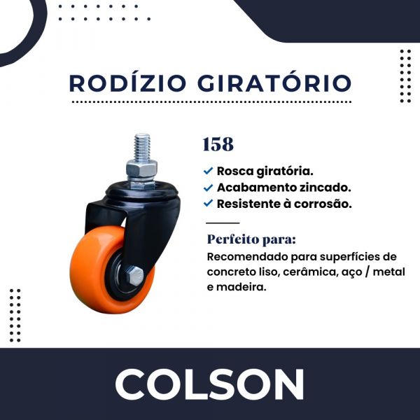 Rodízio 158 Rosca Giratória Colson