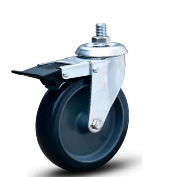 Rodízio Com Rosca Giratória Freio e Roda BP7 Colson