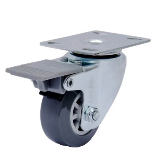 Rodízio Giratório 210 Com Placa e Freio 45Kg Colson