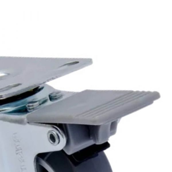 Rodízio Giratório 210 Com Placa e Freio 45Kg Colson