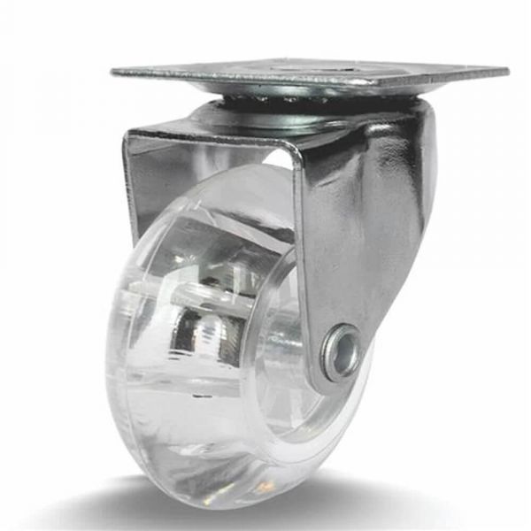 Rodízio Giratório 210 Transparente 40kg Colson