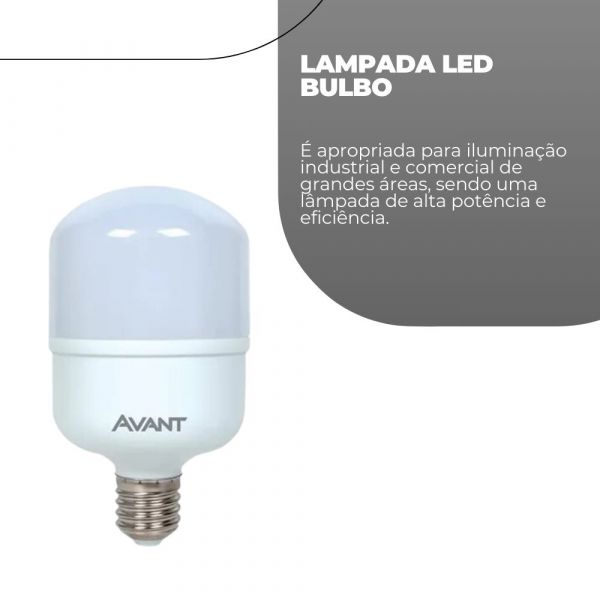 Lâmpada Led Bulbo HP-IN-E27 6500K-60W MK4000 Bivolt Avant
