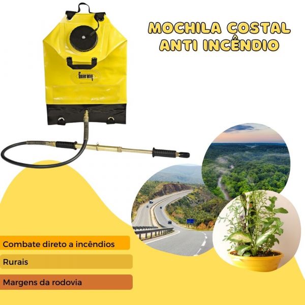 Mochila Costal Anti Incêndio PVC REF.0431-20 Flexível Guarany 