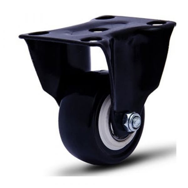 Rodizio 210 Placa Fixa PVC Preto Colson 6049