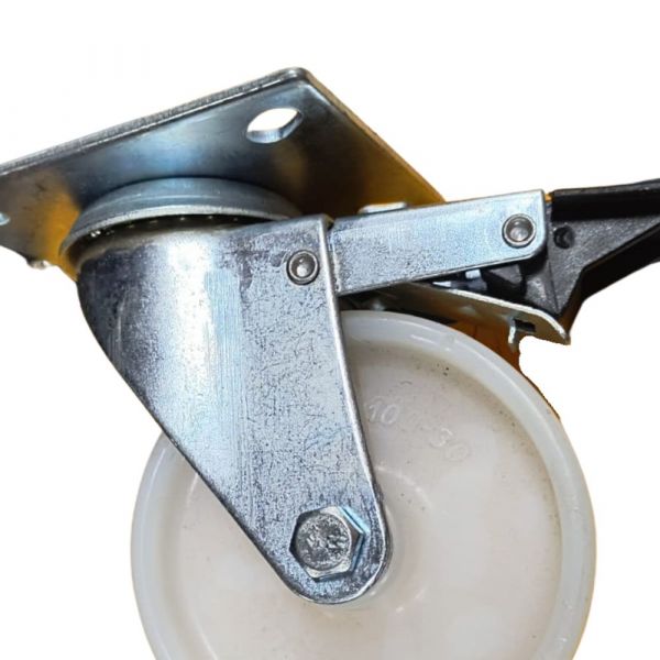 Rodizio 412 Placa Giratória Com Freio 170kg Colson