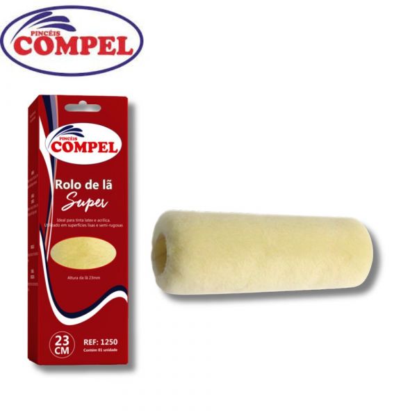 Rolo De Lã  23cm Super Sem Cabo Compel 