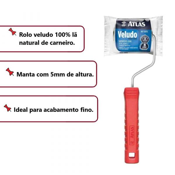 Rolo de Lã Veludo 05cm 329/55 Atlas