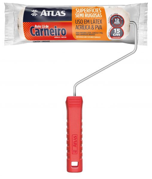 Rolo de Lã de Carneiro para Pintura 15cm 328/15 Atlas