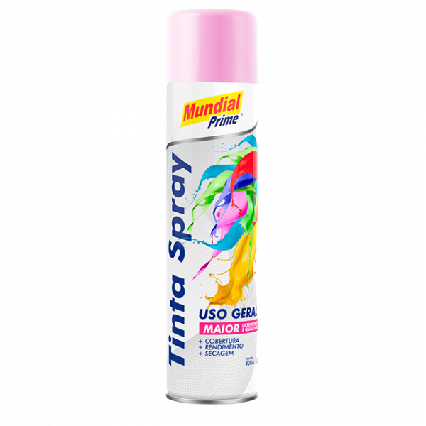 Tinta Spray Rosa 400ml- Mundial Prime